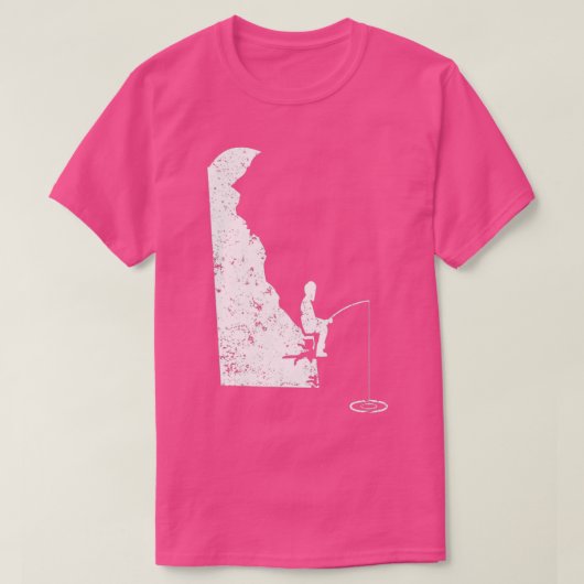 Ice Vissen Pole DE Bass Vist T-shirt (Design voorkant)