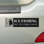 Ice Vist alleen de sterke Survive Bumpersticker (Op auto)