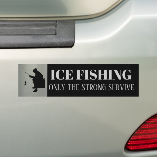 Ice Vist alleen de sterke Survive Bumpersticker (Op auto)