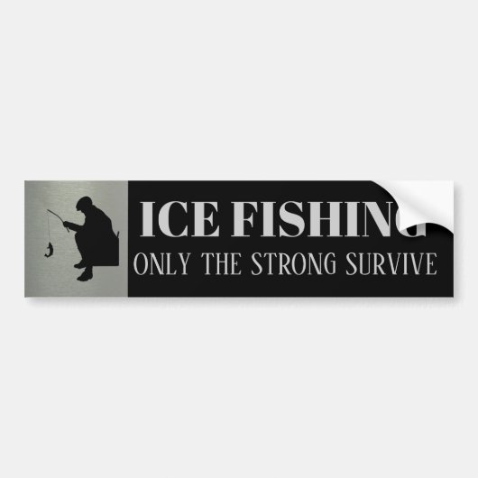 Ice Vist alleen de sterke Survive Bumpersticker (Voorkant)
