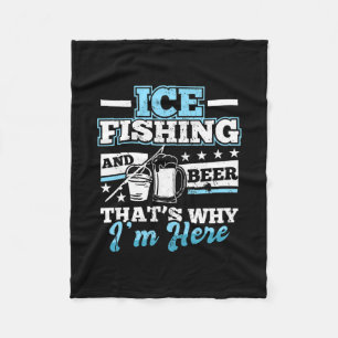 Ice Vist Beer Quote Fisherman Fleece Deken