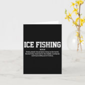 Ice Vist Definition Funny Ice Fisherman Gift Kaart (Gele Bloem)