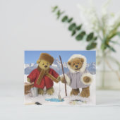 Ice Vist Dinky Beren Briefkaart (Staand voorkant)