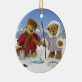 Ice Vist Dinky Beren Keramisch Ornament (Rechts)