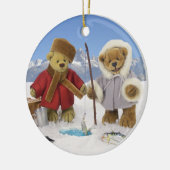 Ice Vist Dinky Beren Keramisch Ornament (Links)