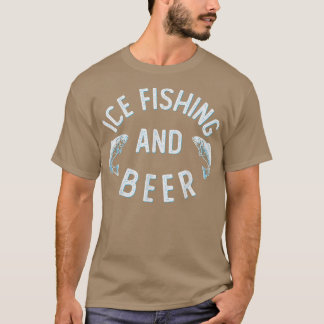 Ice Vist en Beer Mannen Vrouwen Funny Ice Vissen T T-shirt