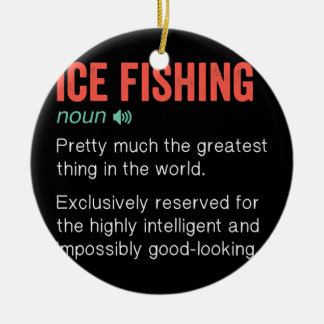 Ice Vist Funny Definition Ice Fisherman Gift Keramisch Ornament