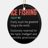 Ice Vist Funny Definition Ice Fisherman Gift Keramisch Ornament (Links)
