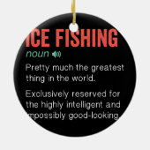 Ice Vist Funny Definition Ice Fisherman Gift Keramisch Ornament (Achterkant)