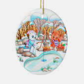 Ice Vist Keramisch Ornament (Rechts)