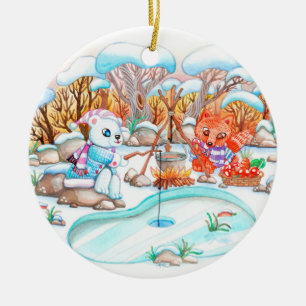 Ice Vist Keramisch Ornament