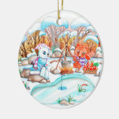 Ice Vist Keramisch Ornament (Links)