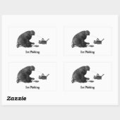 Ice Vist Rechthoekige Sticker (Vel)