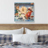 Ice Vist 's nachts Canvas Afdruk (Insitu (Slaapkamer))