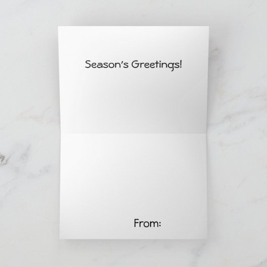 Ice Vist 's nachts Feestdagen Kaart (Binnen)