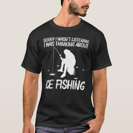 Ice Vist voor mannen ijskoude vissers T-shirt (Voorkant)