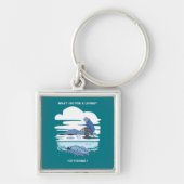 Ice Vist - Winter Fisherman Design Sleutelhanger (Voorkant)