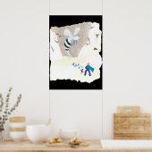 Ice Wasp Mountain Poster (Keuken)