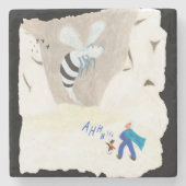 Ice Wasp Mountain Stenen Onderzetter (Voorkant)