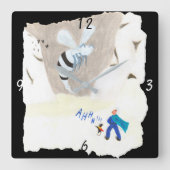 Ice Wasp Mountain Vierkante Klok (Voorkant)