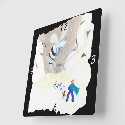 Ice Wasp Mountain Vierkante Klok (Hoek)