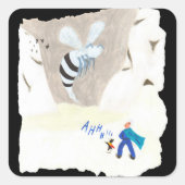 Ice Wasp Mountain Vierkante Sticker (Voorkant)