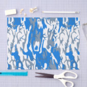 Ice Water Blauw Camo Tissue Papier (Craft)