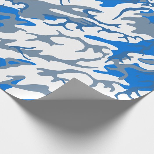 Ice Water Blue Camo Cadeaupapier (Hoek)