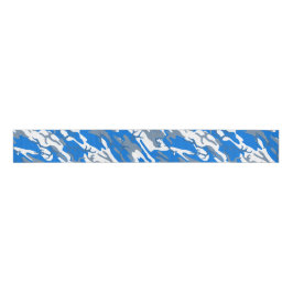 Ice Water Blue Camo Grosgrain Lint