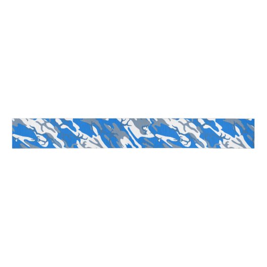 Ice Water Blue Camo Grosgrain Lint (Voorkant)