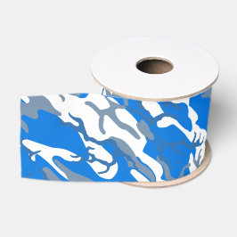 Ice Water Blue Camo Grosgrain Lint