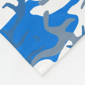 Ice Water Blue Camo met aangepaste tekst Fleece Deken (Hoek)