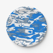 Ice Water Blue Camo Papieren Bordje (Voorkant)