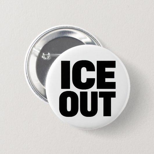 "ICE WEG" protestknop Ronde Button 5,7 Cm (Voorkant /achterkant)
