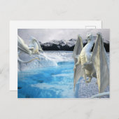Ice White Dragon Snow Winter Briefkaart (Voorkant / Achterkant)