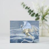 Ice White Dragon Snow Winterpinguïns Briefkaart (Staand voorkant)