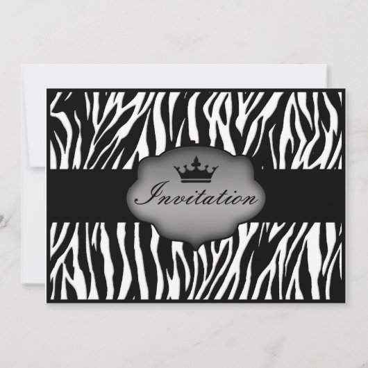 Ice White Wild Night Zebra Bachelorette Party Kaart (Achterkant)