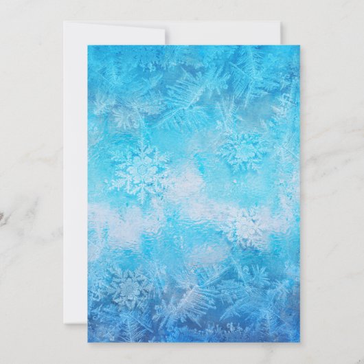 Ice Winter Wonderland Snowflake-uitnodigingen, bev Kaart (Achterkant)