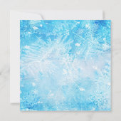 Ice Winter Wonderland Snowflake-uitnodigingen, bev Kaart (Achterkant)