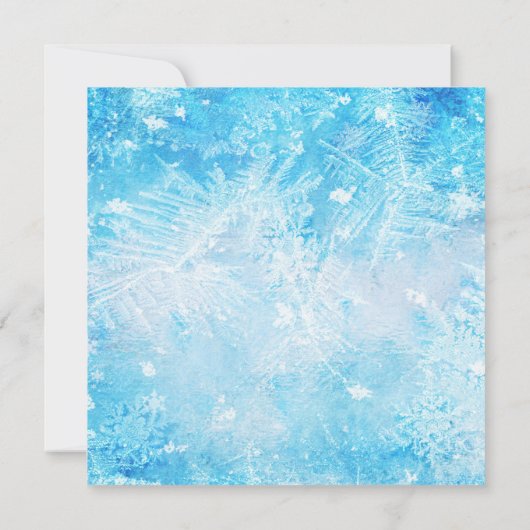 Ice Winter Wonderland Snowflake-uitnodigingen, bev Kaart (Achterkant)