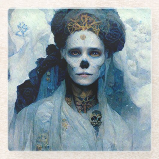 Ice Witch 4 Fantasy Sci-Fi Glazen Onderzetter (Voorkant)