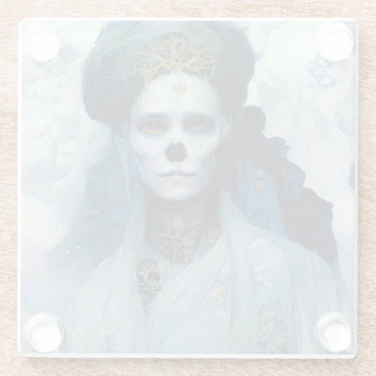 Ice Witch 4 Fantasy Sci-Fi Glazen Onderzetter (Achterkant)