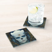 Ice Witch Fantasy Sci-Fi Art Glazen Onderzetter (Schuin)