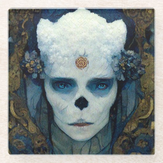 Ice Witch Fantasy Sci-Fi Art Glazen Onderzetter (Voorkant)