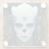 Ice Witch Fantasy Sci-Fi Art Glazen Onderzetter (Achterkant)