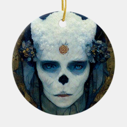 Ice Witch Fantasy Sci-Fi Art Keramisch Ornament (Voorkant)