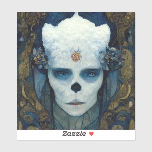 Ice Witch Fantasy Sci-Fi Art Sticker (Vel)