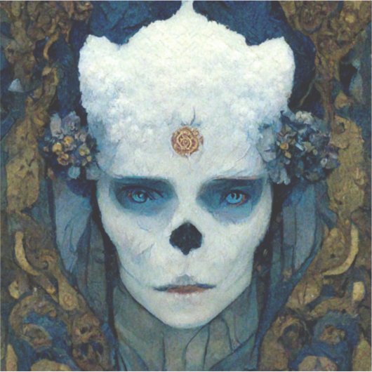 Ice Witch Fantasy Sci-Fi Art Sticker (Voorkant)