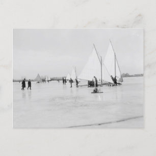 Ice Yachting on Lake St. Clair Briefkaart