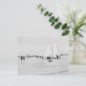 Ice Yachting on Lake St. Clair Briefkaart (Staand voorkant)